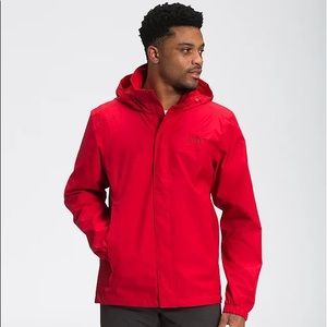 Red North Face Waterproof Jacket